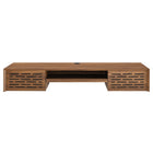 Modway - Merit Fixation murale de 60" Bois Bureau - Noyer-Construction durable en planches de partition
