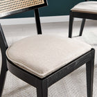 Modway - Caledonia Chaise à manger - Noir beige-Dossier en canne de rotin tressé