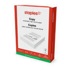Staples - Papier copie certifié FSC, 20 lb, 8,5 po l x 11 po H, blanc, 500 feuilles-8,5 po x 11 po (Format lettre)