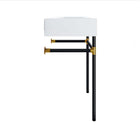 Modway - Redeem Acier inoxydable noir mural de 24" Vanette de salle de bain - Noir Blanc-Trou de robinet unique