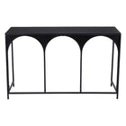 Zuo - Loriet Console Table - Noir-Plateau de forme rectangulaire en acier peint
