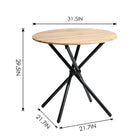 FurnitureR - Bureau d'ordinateur élégant couleur noyer avec support pour dessus de bureau-4