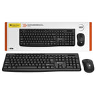 Intekview - Ensemble clavier bilingue et souris sans fil - Noir-Clavier de taille standard avec pavé numérique pour une saisie fluide et confortable.
