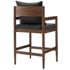 Modway - Remington Tabouret de comptoir - Charbon de bois-Glissières de plancher sans marquage