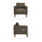 Modway - Hawken Tissu Boucle Fauteuil d’accent - Antique Espresso-Tissu Boucle brossé
