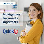 Reliure de présentation robustes QuickFit PRO de 4 po à verrouillage sans interstice Pin-Lock de Davis Group, 31 po, blanc-Fabriqué au Canada