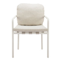 Zuo - Aite Chaise de salle à manger - Beige - Ensemble de 2-Assise et dossier amovibles