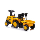 Freddo - Tracteur CAT Holland T7 à pédales pour enfants-Outils inclus : Deux outils pour creuser et construire, encourageant le jeu de rôle