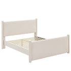 Modway - Rael Performance Velvet Lit plateforme Queen, Alabaste-Sellerie en velours Performance résistante aux taches