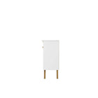 Manhattan Comfort - Buffet moderne mi-siècle Yonkers 160 cm (62,99 po) - Blanc-Base encadrée élégante à pieds évasés fabriquée en bois massif pour une durabilité accrue