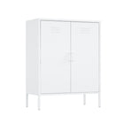 Manhattan Comfort - Naomi 31,5 po Buffet d’Appoint Moderne - Blanc-Conçu avec de l’acier de haute qualité pour garantir une utilisation durable