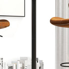 HOMCOM - Table de bar ronde haute 40 po - noir-Plateau de table en MDF avec finition peinture pour une protection douce 