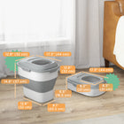 PawHut - Conteneur de Nourriture pour Chien 6-30lb avec Design Escamotable - Gris-Matériau : PP, TPE