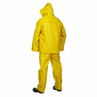 Forcefield - Combinaison de pluie 3 PC, 35 mm, jaune, PVC-polyester, 023-50005, 2Tgrand-Fabriqué en PVC jaune de calibre 0,35 mm sur polyester pour une meilleure résistance aux accrocs et aux déchirures. Coupe-vent et imperméable