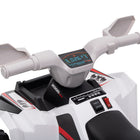 Aosom - Quad atv 6v pour enfants, véhicule électrique pour enfants à batterie - blanc-Siège large et confortable 