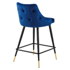 Modway - Adorn Performance Velvet Tabouret de comptoir - Marine - Ensemble de 2-Livré entièrement assemblé