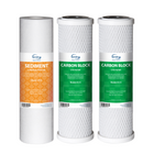 iSpring - F3CTO ensemble de filtres de remplacement à sédiments et charbon - 10 po de hauteur - blanc - paquet de 3-S'adapte aux boîtiers de filtration standard de 10 po. Compatible avec le système iSpring US31. Adapté à la plupart des systèmes d'osmose inverse.