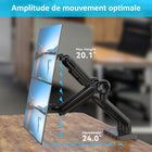 ShoppingAll - Support de moniteur double robuste pour écrans de 13 à 35 po - Noir-Caractéristiques bras pneumatique, patin antidérapant