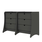 Manhattan Comfort - Coney commode moderne mi-siècle 27,55" gris - lot de 2-Capacité de 11 lb par tiroir