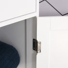 Kleankin - Armoire de rangement avec plusieurs étagères et tiroir - blanc-La poignée en alliage de zinc est à la fois belle et stable 