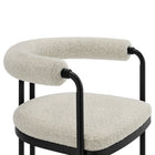 Modway - Turin Dos courbé Boucle et métal Chaise d’accent pour salle à manger - Black Pearl-9