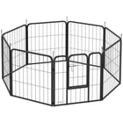 PawHut - Parc de jeux pour chien portable et pliable 8 panneaux robuste - 24 po L-8 panneaux peuvent être disposés en différentes formes