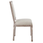 Modway - Court Tissu rembourré Fauteuil d’appoint de salle à manger Ensemble de 2 - Beige-Livré entièrement assemblé
