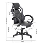 FurnitureR - Fauteuil de jeu pivotant, cuir PU, dossier élevé, blanc-Capacité de poids : 250 lb