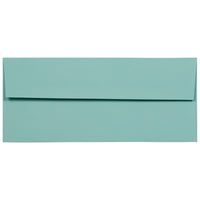 JAM Paper Enveloppes format livret à rabat droit avec fermeture gommée, 4 1/8 x 9 1/2 po, bleu aqua, 1000/paquet-Bleu aqua