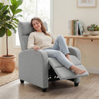 HOMCOM - Fauteuil inclinable push back avec siège rembourré pour home cinéma - gris clair-Les accoudoirs et dossiers généreusement rembourrés offrent un confort exceptionnel 