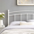 Modway - Abigail Métal Tête de lit King, Blanc-Style de ferme moderne