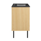 Modway - Chaucer 36" Vanette de salle de bain - Noir de chêne-Stratifié à grain de bois