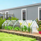 Outsunny - serre portable mini 12 pi x 3 pi x 3 pi, transparent- Idéale pour prolonger la saison de croissance des plantes et protéger contre les conditions météorologiques extrêmes  
