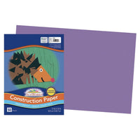 Prang - Papier construction, violet, 12 po x 18 po, 50 feuilles-Papier de construction épais en bois de pâte mécanique