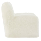 Modway - Mina Fausse fourrure Chaise d’accent - Blanc-Arrivée entièrement assemblée