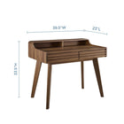 Modway - Render Bureau d’écriture - Noyer-Parfait pour un appartement ou un dortoir