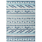 Modway - Reflect Cadhla Treillis Géométrique Abstrait Vintage Tapis intérieur et extérieur de 8 pi l x 10 pi L - Ivoire et bleu-Tapis à treillis géométrique abstrait