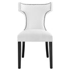 Modway - Curve Tissu Chaise à manger - Blanc-Assemblée requise