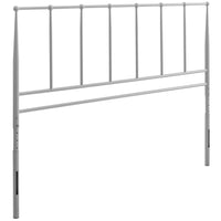 Modway - Kiana Métal Acier inoxydable Tête de lit complète, Gris-Tête de lit entièrement métallique de la ferme