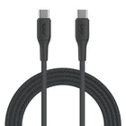 AXS - PROCharge Premium USB-C vers USB-C Câble tressé (1,2M) - Black/Grey-Fabriqué à partir de matériaux recyclés