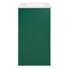 Modway - Maybelle 24" Vanette de salle de bain - Vert Blanc-Tirs métalliques en forme de L