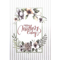 Mill Brook Studio - Cartes De Souhaits Fête des Mères / Enveloppes - 5-3/8 po x 7-3/4 po - Fleurs brunes - Paquet de 18-Cartes de souhaits qualité boutique