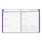 Mead - Agenda Upper Class scolaire hebdomadaire/mensuel pour étudiants 2026-2027 - 11 po H x 9 po l - couverture violette - bilingue-Couverture en poly durable dans violette