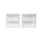 Manhattan Comfort - Ensemble de 2 armoires de garage modernes Fortress 30" - Blanc-Poignée métallique encastrée