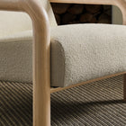 Modway - Sereno Boucle Chaise d’accent - Chêne crème-Rembourrage en treillis