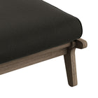 Modway - Saratoga Terrasse extérieure Teck Ottoman, Gris silex-Assemblée requise