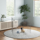 PawHut - Parc pour chien, parc pour chiot - 8 panneaux clôture d’exercice pour animaux-Les panneaux se connectent de manière flexible, créant des formes personnalisées pour s'adapter à l'espace 