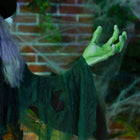HOMCOM - Sorcière de décoration d'Halloween 72" - activé par le son-Couleur : multicoloure 