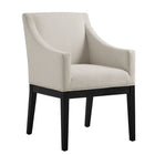 Modway - Alton Tissu tapis Fauteuil à manger - Noir de sel-Fauteuil polyvalent pour salle à manger