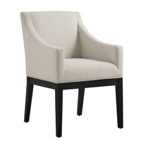 Modway - Alton Tissu tapis Fauteuil à manger - Noir de sel-Fauteuil polyvalent pour salle à manger